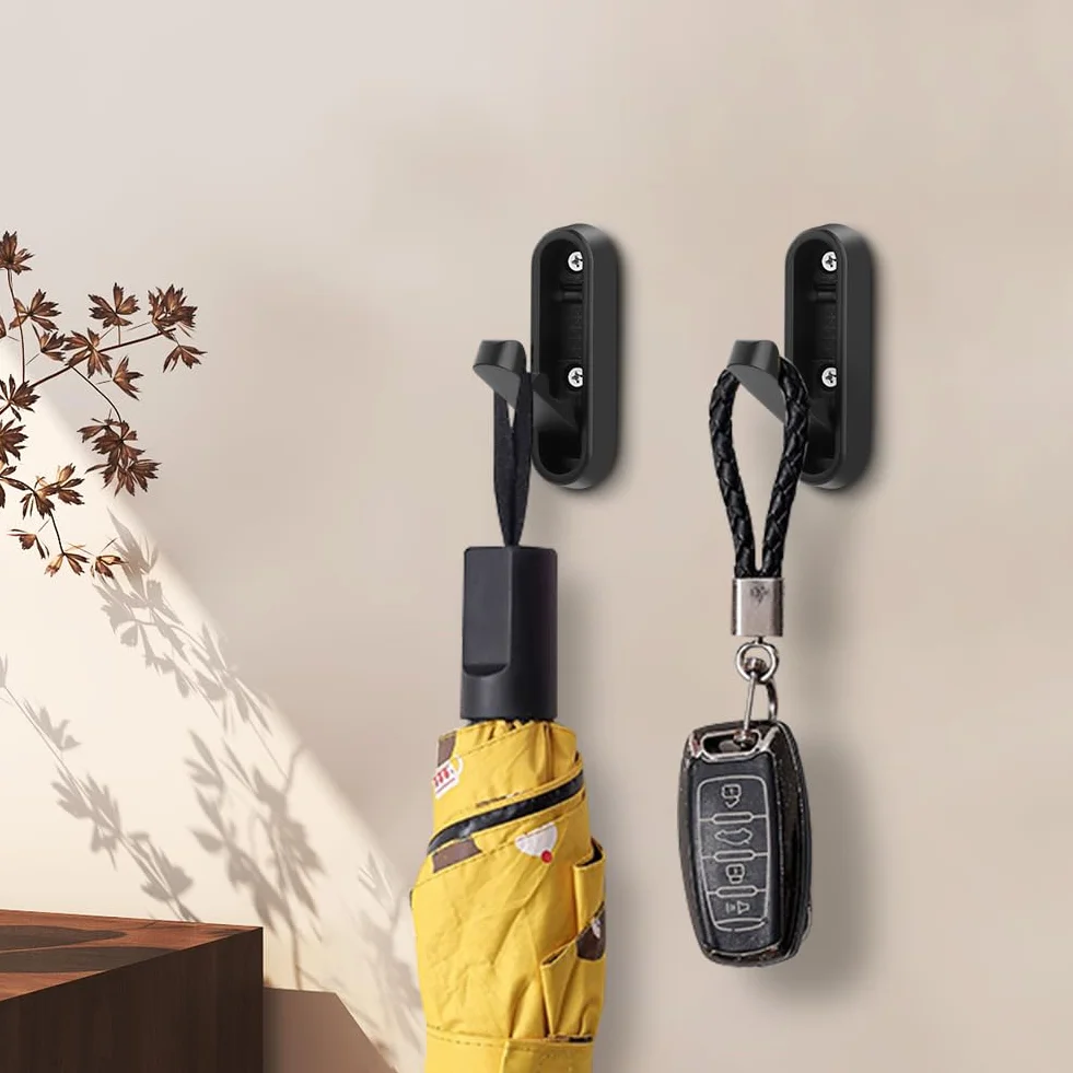flintronic 2 szt. Wieszak ścienny chowane haczyki, aluminiowy metalowy składany wieszak ścienny wieszak na ubrania wieszaki na szaliki, torebki i inne, do kuchni, pokoju