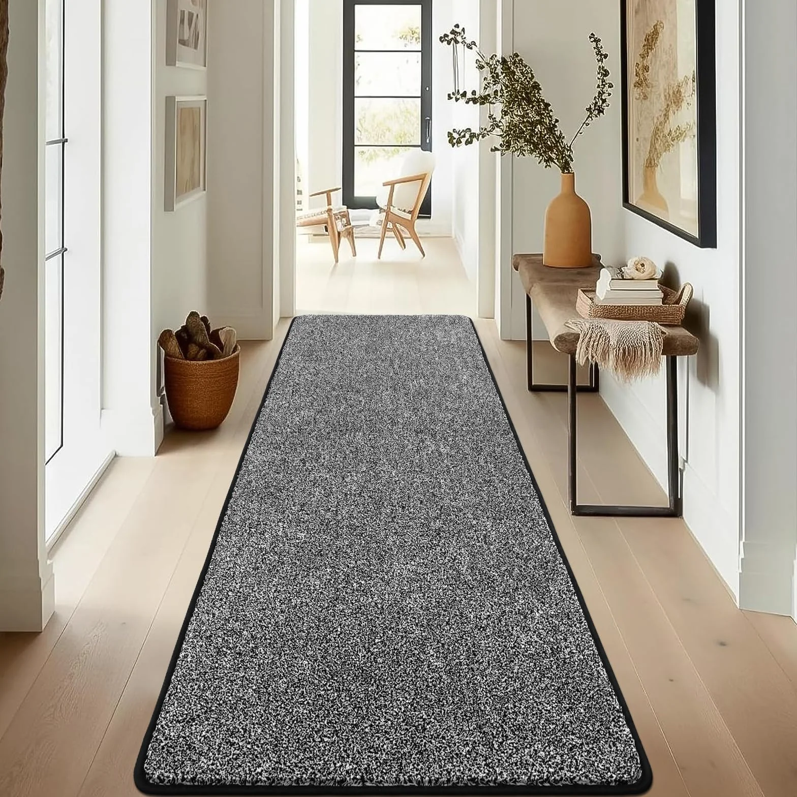 Pauwer Dywany 60 x 180 cm antypoślizgowe czarny