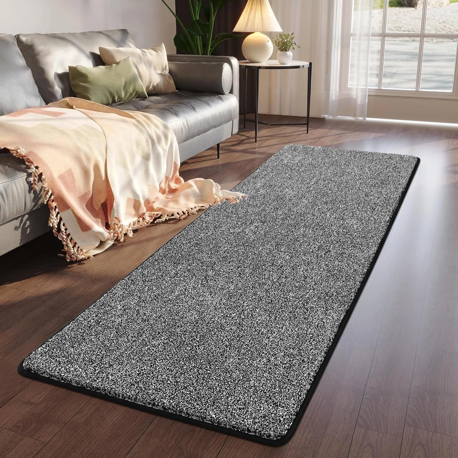 Pauwer Dywany 60 x 180 cm antypoślizgowe czarny