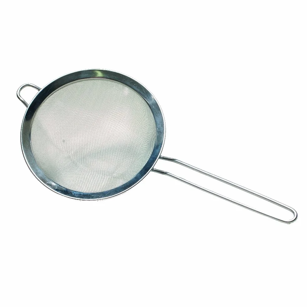 Fackelmann Sitko Ø 19 cm, sitko kuchenne ze stali nierdzewnej, dłuto o drobnych oczkach z płaską krawędzią (kolor: srebrny), ilość: 1 sztuka