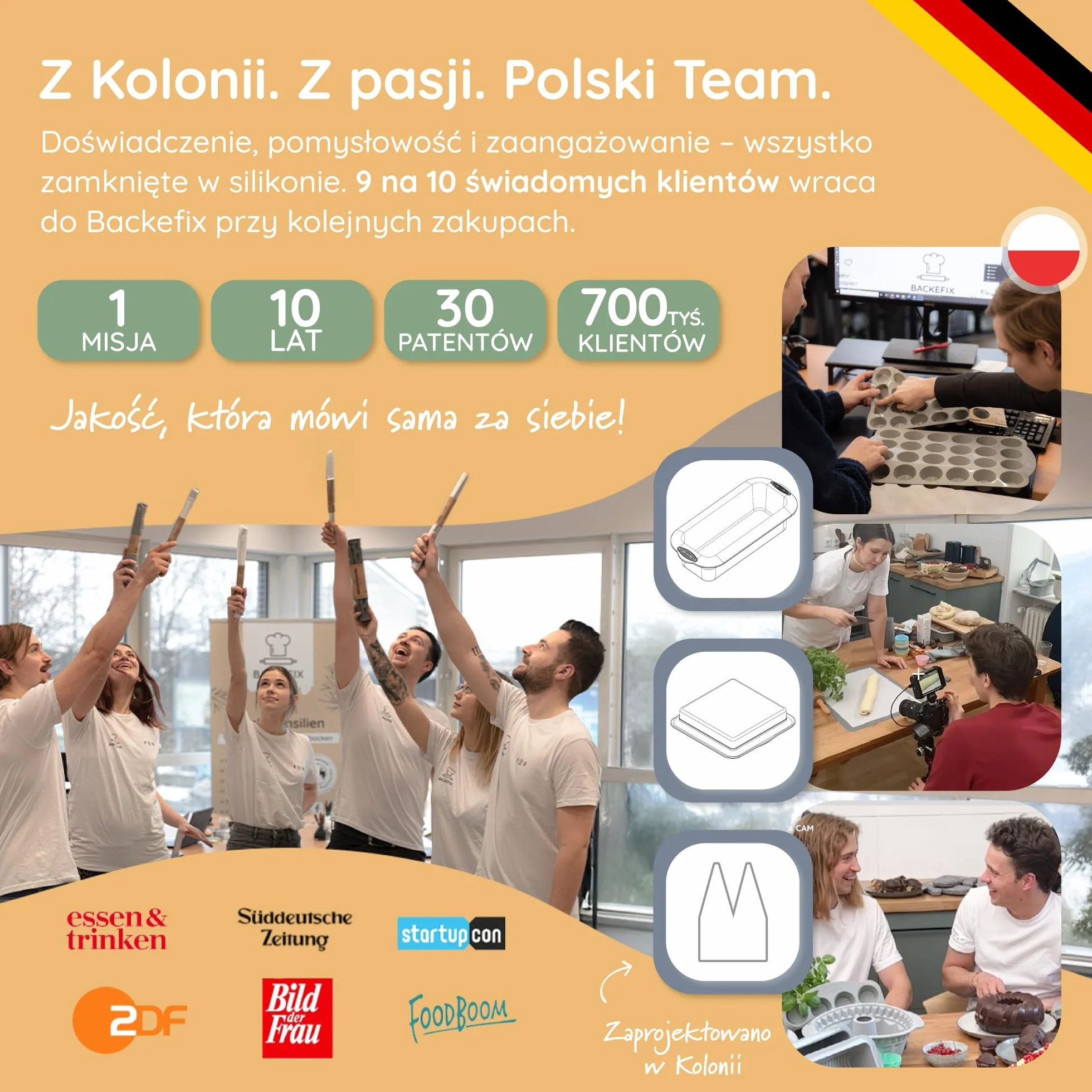 Backefix Elastyczna silikonowa forma do pieczenia chleba do 500 g, forma pudełkowa mała 15 cm, idealny rozmiar dla pojedynczych gospodarstw domowych do pieczenia chleba lub jako forma do pieczenia