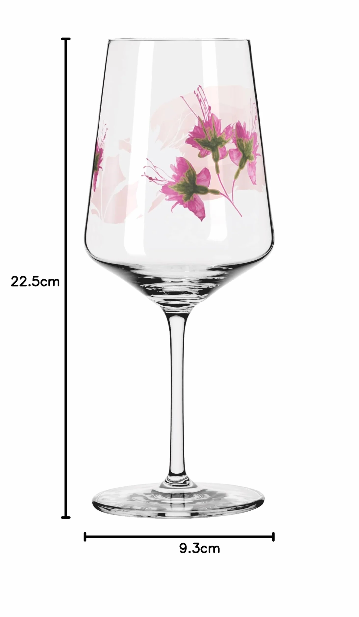 RITZENHOFF Kieliszek do aperitifu 500 ml zestaw 2 szt. seria Sonet letni nr 4 motyw roślinny Made in Germany