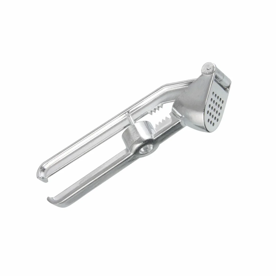 Fackelmann Prasa do czosnku z oliwek z aluminium, srebrna, 15,5 x 7,8 x 3 cm