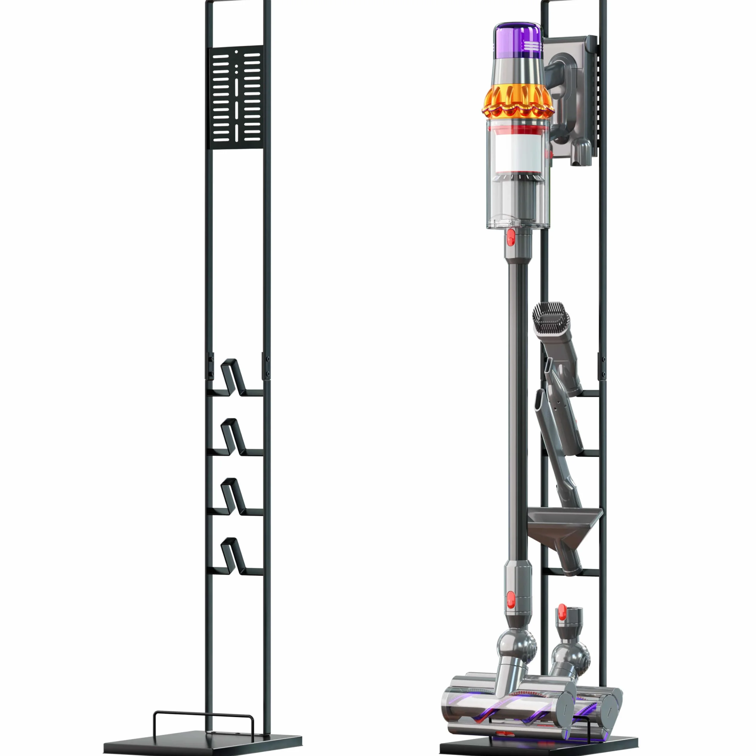 vhbw Stojak na odkurzacz, kompatybilny z Dyson V15 Detect Absolute, V15 Detect Complete, V6 odkurzacz akumulatorowy, odkurzacz ręczny, ciemnoszary