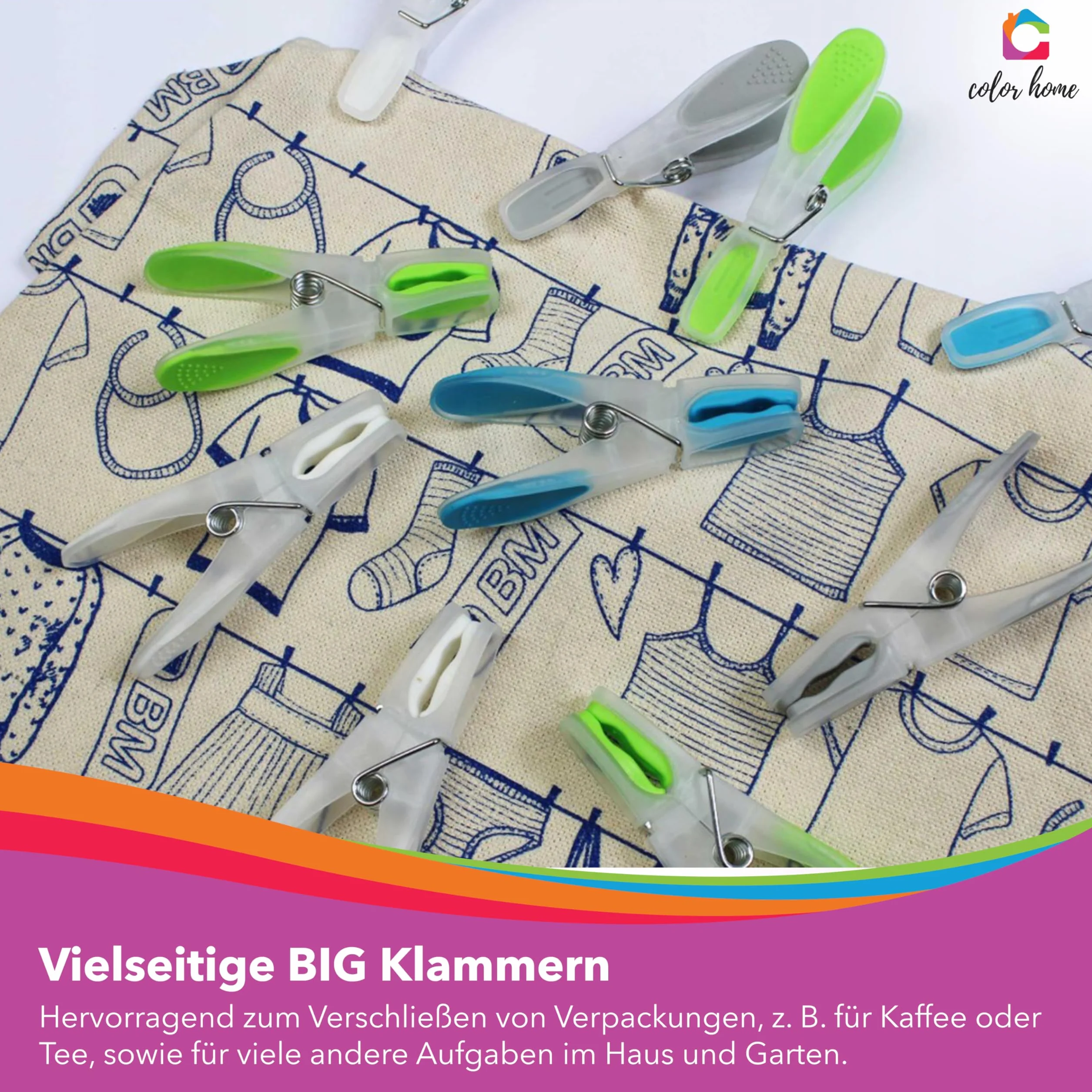 Klamerki do prania Spinacze BIG 50szt.
