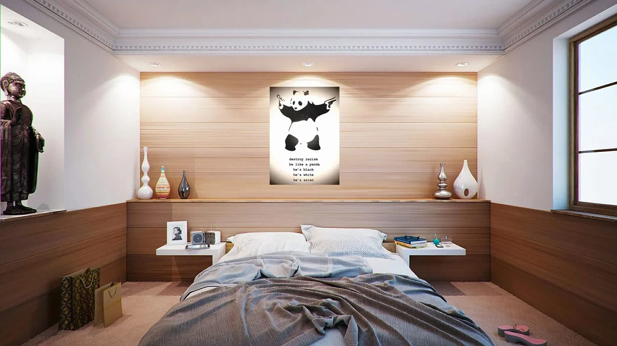 Close Up Destroy Racism Panda – Banksy plakat mały format/39,5 x 55 cm
