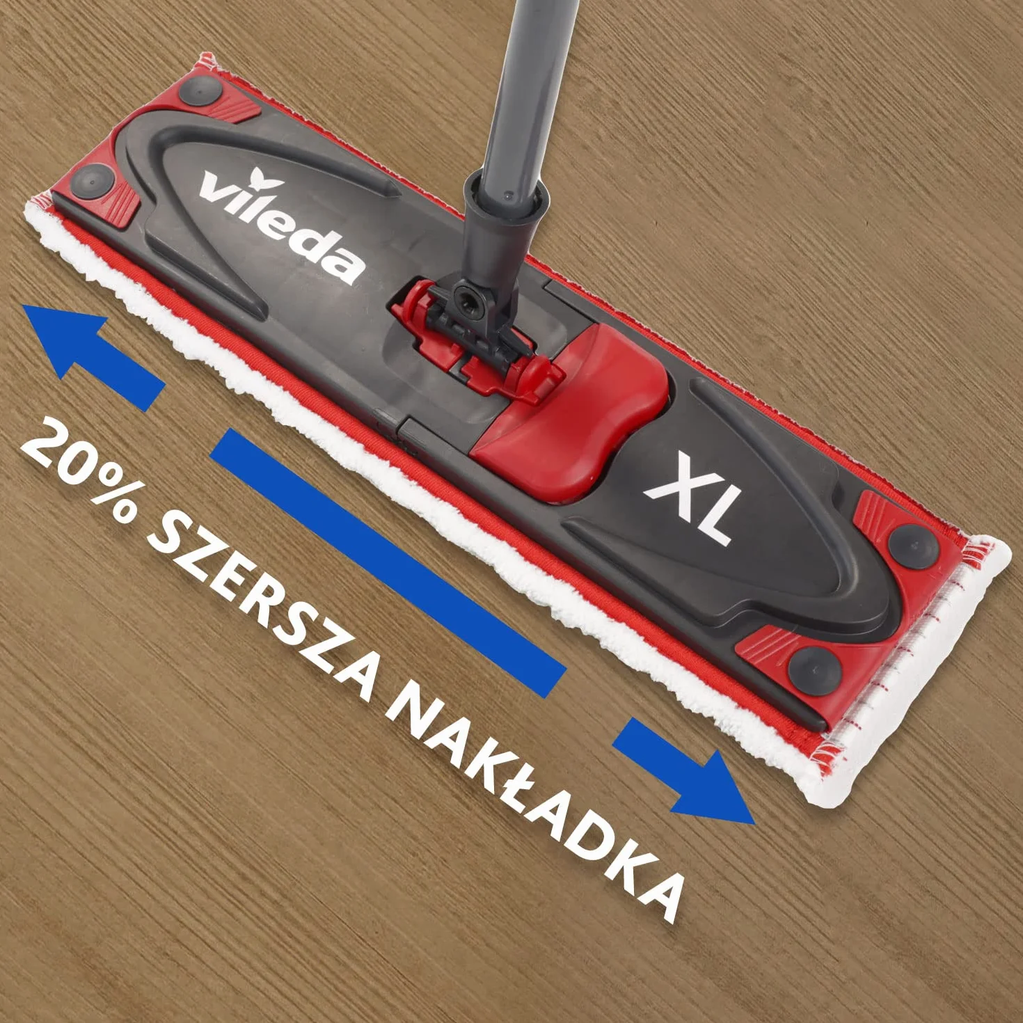Vileda Zestaw mop płaski i wiadro z systemem wyciskania Ultramax Turbo XL