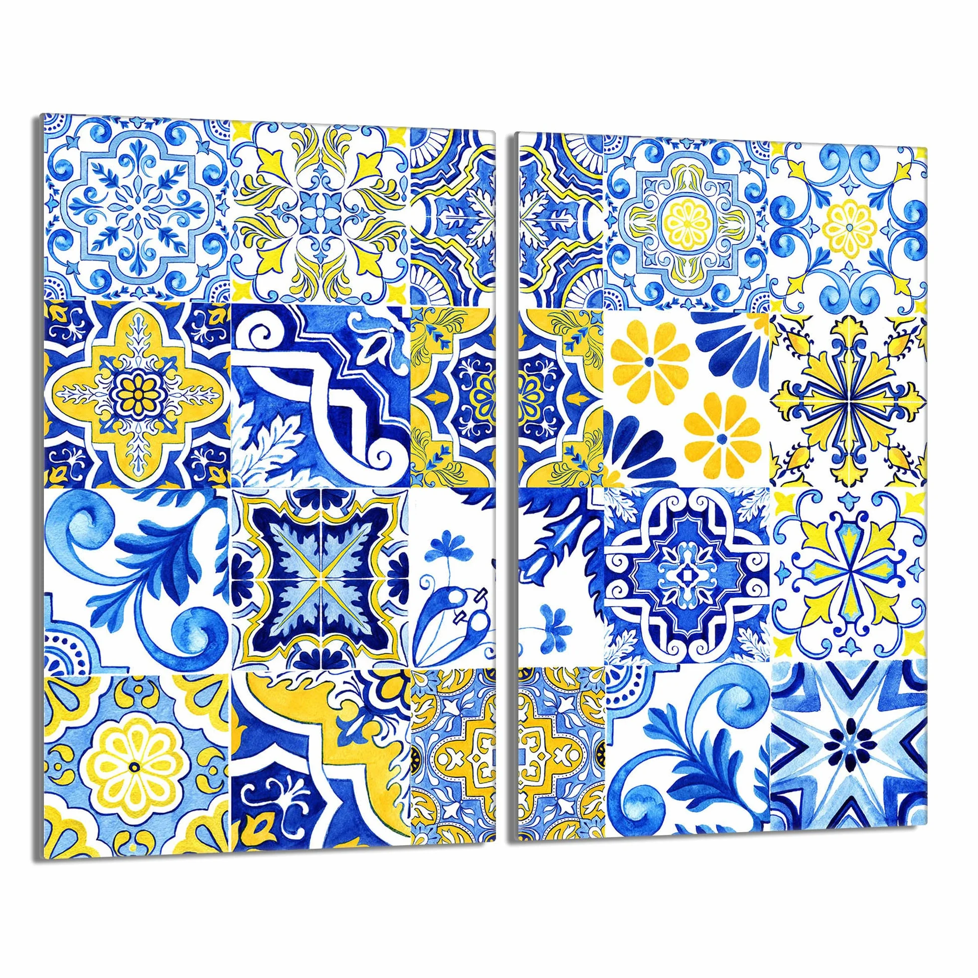 Szklana płyta ochronna na kuchenkę 2-częściowa 60x52 cm osłona płyt indukcyjnych ceramicznych MOZAIKA