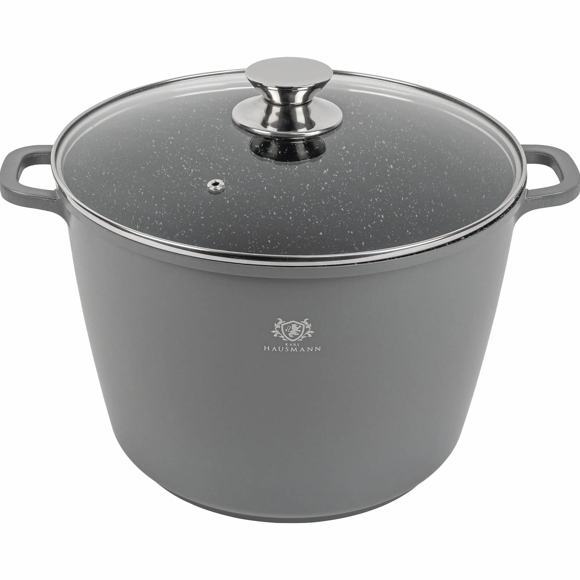KARL HAUSMANN Garnek Aluminiowy z Powłoką Granitową 10L Ø 28cm ze Szklaną Pokrywką