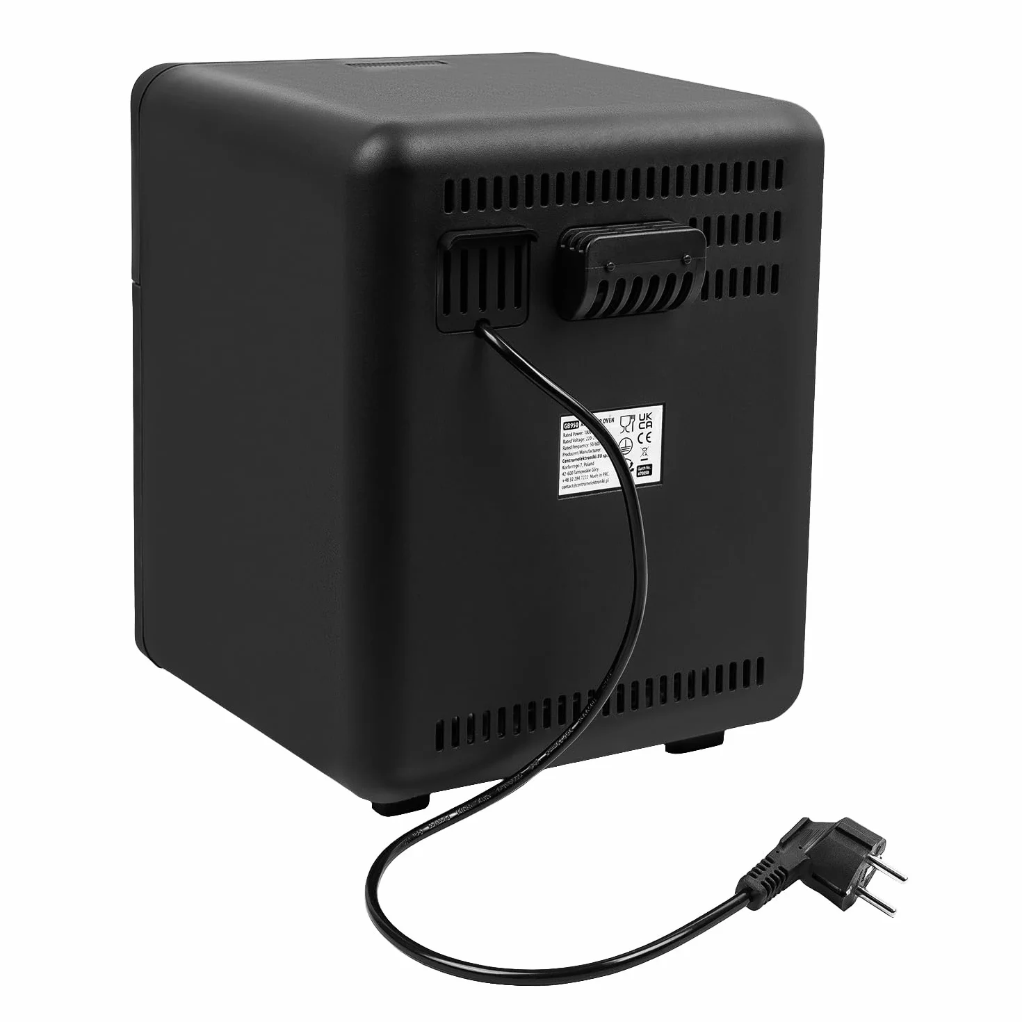 GreenBlue GB950 Frytkownica bezolejowa, pojemność 10 l, moc 1800 W, okienko podglądu, 8 programów, zakres temperatur 70–200 °C, 60-minutowy timer, panel dotykowy LED, akcesoria: kosz, miski, czarna