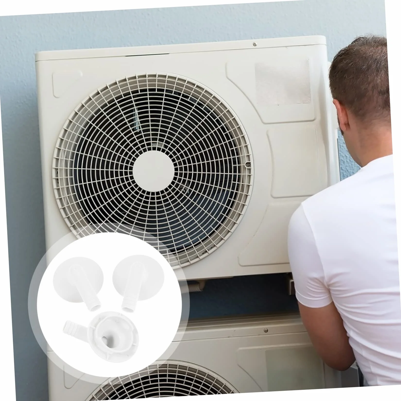 3kawałki Sztuk Węży Odpływowych Do Klimatyzacji z Kątowym Adapterem Akcesoria Do Jednostek Okiennych Klimatyzatorów Biurach i Hotelach