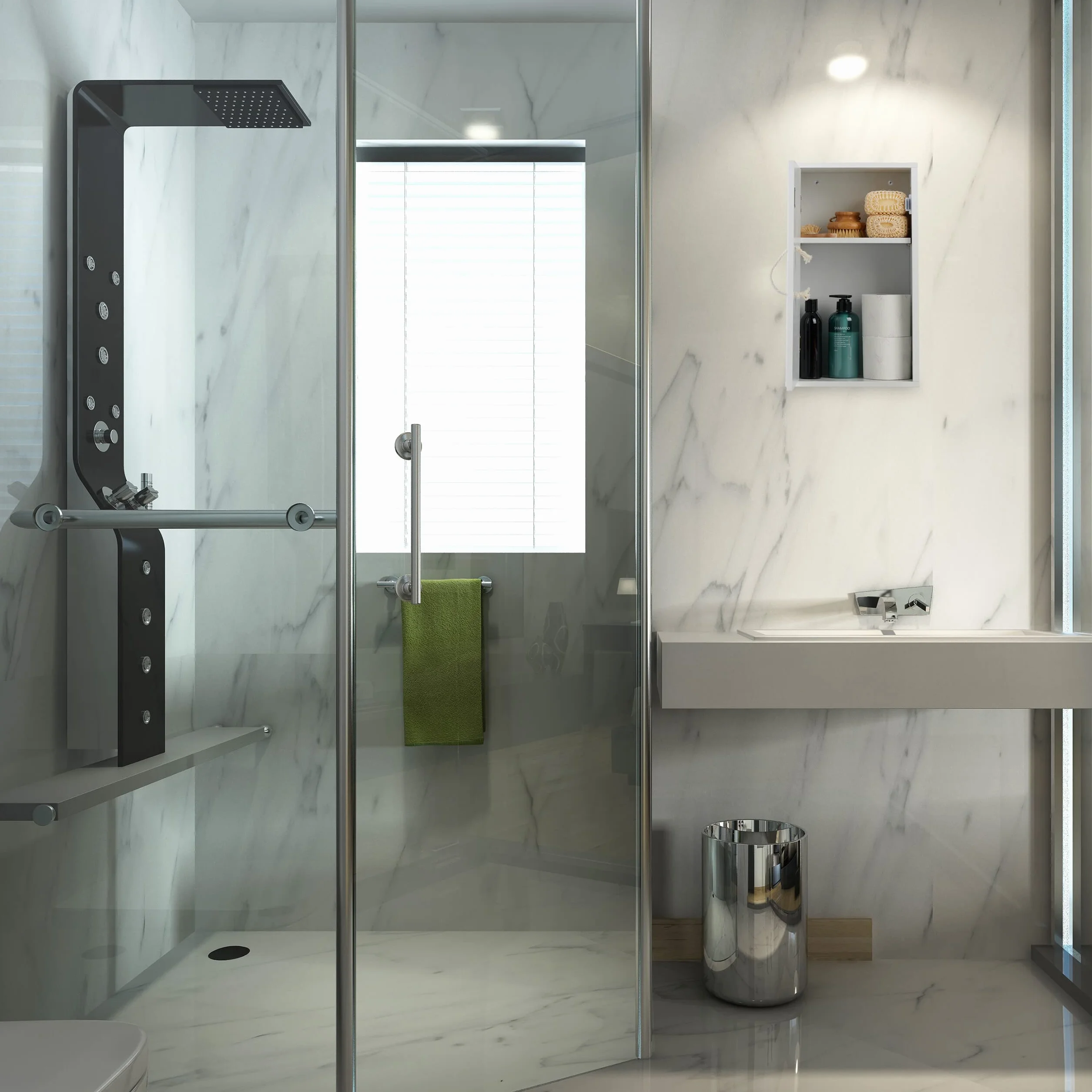 Relaxdays Szafka wisząca łazienka, regulowana półka, zamknięcie magnetyczne, wys. x szer. x gł.: 50 x 30 x 18,5 cm, wąska szafka ścienna, biała